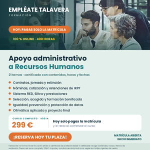 APOYO ADMINISTRATIVO A LA GESTIÓN DE RECURSOS HUMANOS 400H
