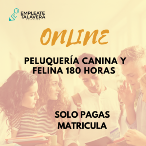 PELUQUERÍA CANINA Y FELINA 180h + practicas