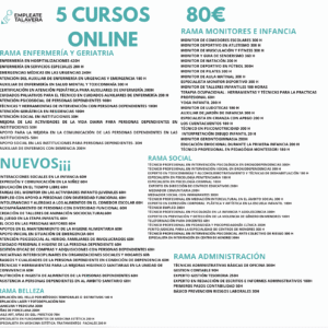 5 CURSOS ONLINE 80€