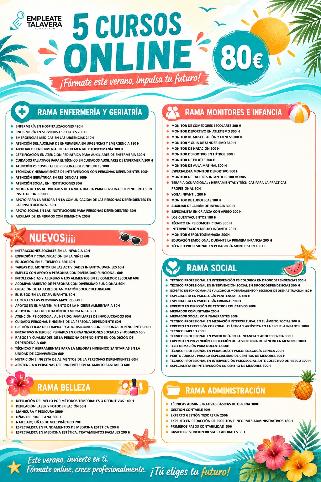 5 Cursos Online 80€