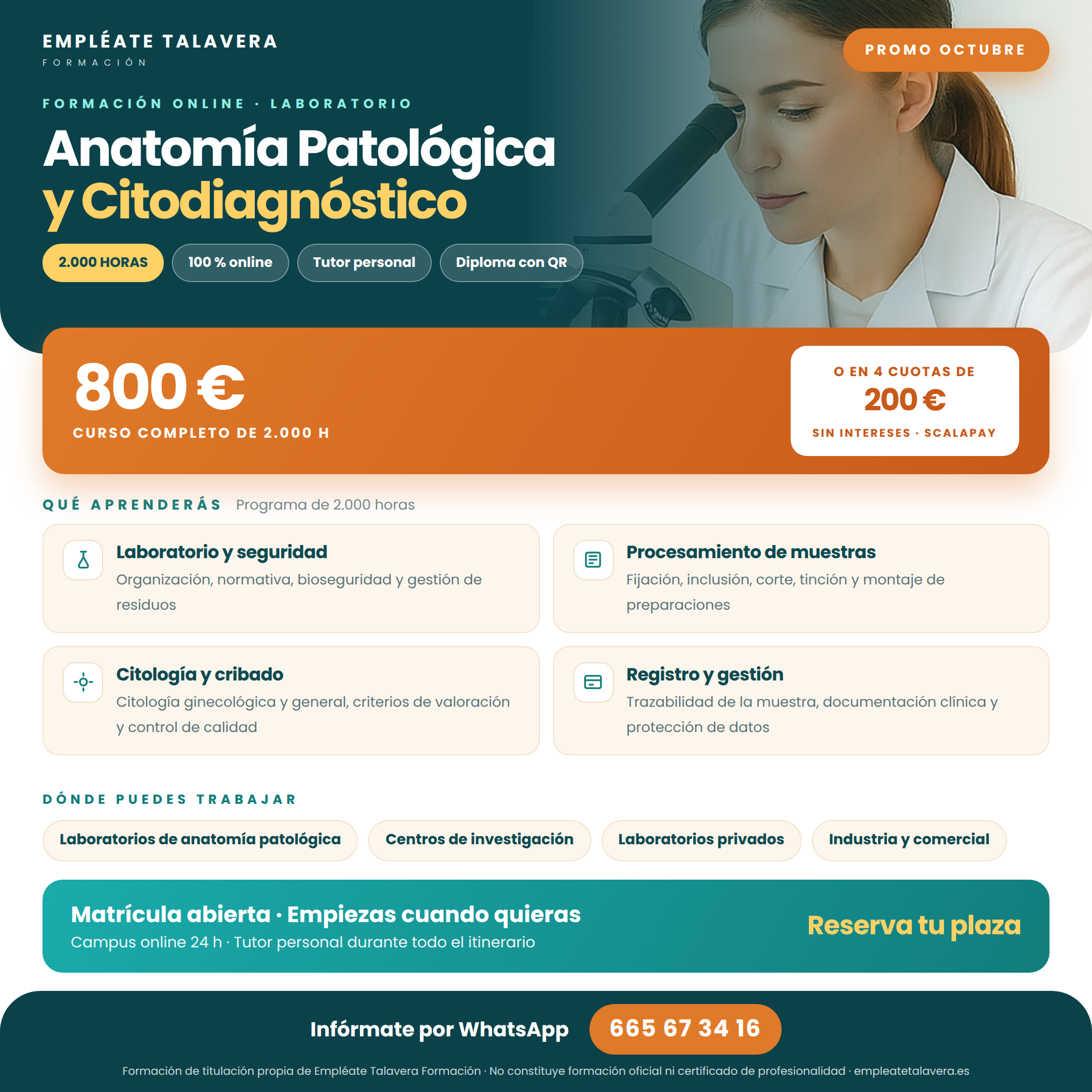 Técnico Superior en Anatomía Patológica y Citodiagnóstico 2000H