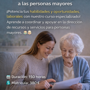 SSCB02 COORDINACIÓN Y APOYO A LA DIRECCIÓN DE RECURSOS Y SERVICIOS DIRIGIDOS A LAS PERSONAS MAYORES