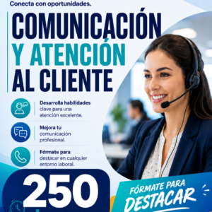 COMUNICACION Y ATENCION AL CLIENTE 250 horas + 100horas prácticas