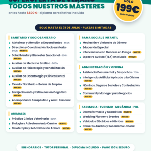 PROMO MASTERS 199€