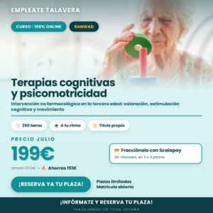 Terapias cognitivas y psicomotricidad en la tercera edad 250 Horas