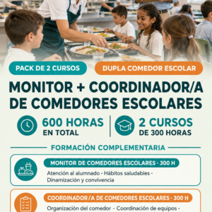 2x1 Monitor de comedores escolares + Coordinador de monitores de comedores escolares