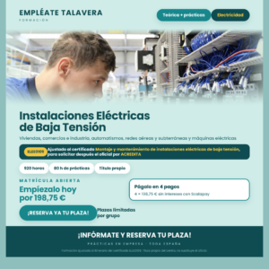 Montaje y mantenimiento de instalaciones eléctricas de baja tensión