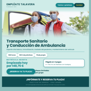 Transporte Sanitario y Conducción de Ambulancia 560h